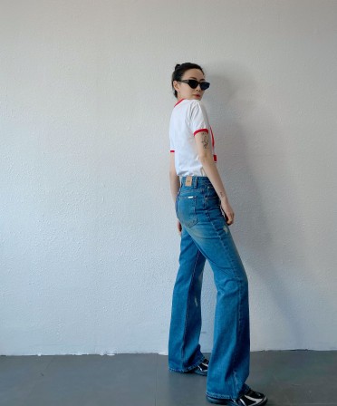 Washed Flares Jeans #250421